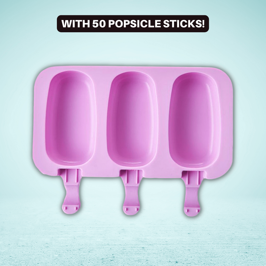 Popsicle Molds, Cakesilce Mold,silicone Popsicle Molds, Popsicle Mold 12  Pieces 50 Popsicle Sticks pink -  Denmark