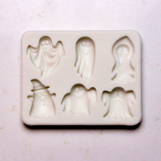 6 Cavity Small Ghost Mold -  - 6-cavity-small-ghost-mold - silicone - The Sugar Art