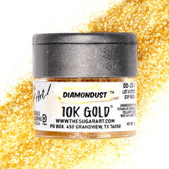 10K Gold Diamond Dust by The Sugar Art 3 gm  Bee's Baked Art Supplies and  Artfully Designed Creations