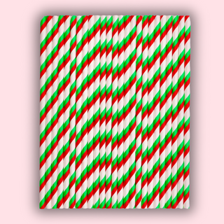 24 Christmas Stripe Straws / Cake Pop Sticks -  - copy-of-24-christmas-tree-green-straws-cake-pop-sticks-1 -  - The Sugar Art