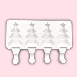 Fluffy Christmas Tree Cakesicle Mold -  - copy-of-swirly-christmas-tree-cakesicle-mold - silicone - The Sugar Art