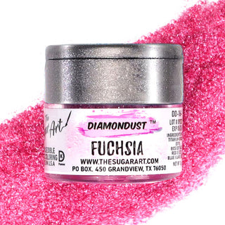 Fuchsia Edible Glitter - Edible Glitter - fuchsia-edible-glitter - edible glitter, edible glitter for cakes, edible glitter for chocolate, edible glitter for cookies, edible glitter for drinks, food grade glitter, food safe glitter, glitter covered strawberries, Kosher - The Sugar Art