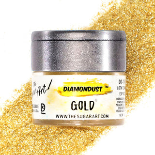 Gold Edible Glitter - FDA & Kosher - gold-edible-glitter-food-grade - edible glitter, edible glitter for cakes, edible glitter for chocolate, edible glitter for cookies, edible glitter for drinks, edible glitter spray, food grade glitter, food safe glitter, glitter covered strawberries, GOLD EDIBLE GLITTER - The Sugar Art