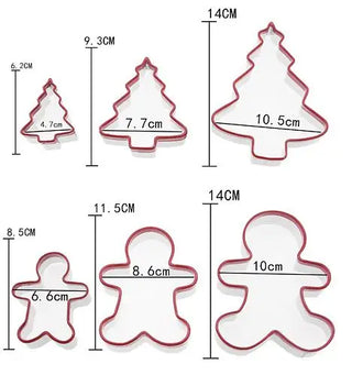 Red Christmas Cookie Cutters -  - large-christmas-cutters - accessories - The Sugar Art