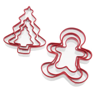 Red Christmas Cookie Cutters -  - large-christmas-cutters - accessories - The Sugar Art