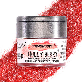 Holly Berry Red Edible Glitter - Edible Glitter - bright-red-edible-glitter - Best Selling Products, christmas edible glitter, diamondust edible glitter, edible glitter, edible glitter for cakes, edible glitter for chocolate, edible glitter for christmas cookies, edible glitter for cookies, edible glitter for drinks, edible glitter spray, food grade glitter, food safe glitter, glitter covered strawberries, Newest Products, red edible glitter - The Sugar Art