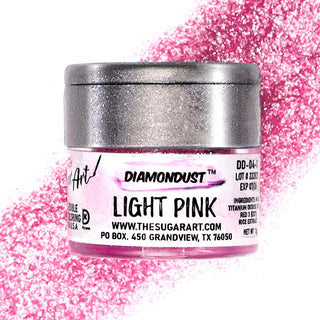 Light Pink Edible Glitter - Edible Glitter - light-pink-edible-glitter-food-grade - diamondust edible glitter, edible glitter, edible glitter for cakes, edible glitter for chocolate, edible glitter for cookies, edible glitter spray, glitter covered strawberries, pink edible glitter - The Sugar Art