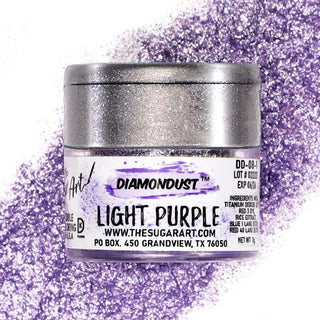 Light Purple Edible Glitter - Edible Glitter - light-purple-edible-glitter - diamondust edible glitter, edible glitter, edible glitter for cakes, edible glitter for chocolate, edible glitter for cookies, edible glitter for drinks, edible glitter spray, food grade glitter, food safe glitter, glitter covered strawberries, purple edible glitter - The Sugar Art