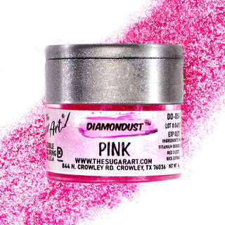 Pink Edible Glitter - Edible Glitter - bright-pink-edible-glitter-1 - diamondust edible glitter, edible glitter, edible glitter for cakes, edible glitter for chocolate, edible glitter for cookies, edible glitter spray, food grade glitter, food safe glitter, glitter covered strawberries, pink edible glitter - The Sugar Art