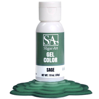 Sage Green Gel Food Color - Gel Food Coloring - sage-green-gel-food-color - fall gel food color, food color for cakes, food color for fondant, food coloring for buttercream, food coloring for icing, gel food coloring, intense food colors, intense gel food coloring, intense gel food colors, sage green food color - The Sugar Art