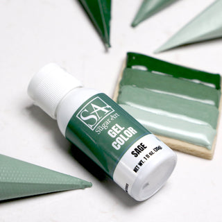 Sage Green Gel Food Color - Gel Food Coloring - sage-green-gel-food-color - fall gel food color, food color for cakes, food color for fondant, food coloring for buttercream, food coloring for icing, gel food coloring, intense food colors, intense gel food coloring, intense gel food colors, sage green food color - The Sugar Art