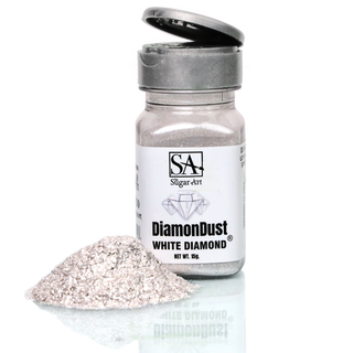 White Diamond Edible Glitter Large Shaker Jar - Edible Glitter - white-diamond-edible-glitter-large-jar - diamondust edible glitter, edible glitter, edible glitter for cakes, edible glitter for chocolate, edible glitter for christmas cookies, edible glitter for cookies, edible glitter for drinks, food grade glitter, food safe glitter, glitter covered strawberries - The Sugar Art