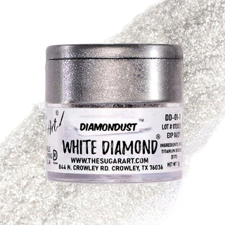 White Diamond Edible Glitter - Edible Glitter - white-diamond-edible-glitter - edible glitter, edible glitter for cakes, edible glitter for chocolate, edible glitter for cookies, food grade glitter, glitter covered strawberries - The Sugar Art