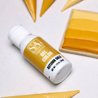 Gold Gel Food Color - Gel Food Coloring - gold-gel-color - food color for cakes, food color for fondant, food coloring for buttercream, food coloring for icing, gel food coloring, gold food color, gold gel food coloring, intense food colors, intense gel food coloring, intense gel food colors - The Sugar Art