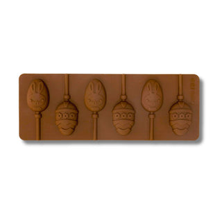 Easter Chocolate Pop Mold - Brown -  - easter-chocolate-pop-mold-brown - silicone - The Sugar Art