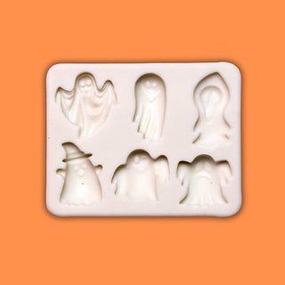 6 Cavity Small Ghost Mold -  - 6-cavity-small-ghost-mold - silicone - The Sugar Art