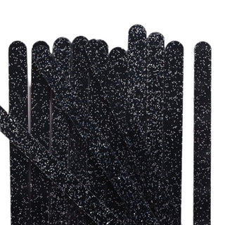 24 Black Glitter Popsicle Sticks - Popsicle Stick - 24-chunky-black-glitter-popsicle-sticks -  - The Sugar Art