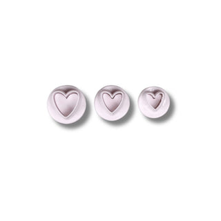 Heart Plunger Cutters -  - heart-plunger-cutter-fondant - silicone - The Sugar Art