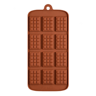 Mini Chocolate Bar Mold -  - mini-chocolate-bar-mold-brown - silicone - The Sugar Art