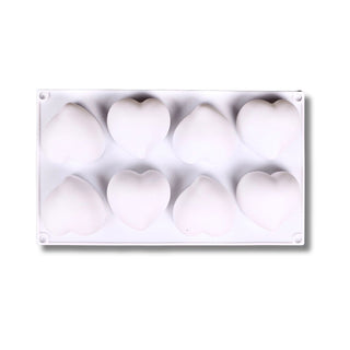 8-Cavity Large Heart Mold -  - 8-cavity-large-heart-mold - silicone - The Sugar Art