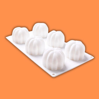 6-Cavity Large Pumpkin Mold -  - 8-cavity-large-pumpkin-mold - silicone - The Sugar Art