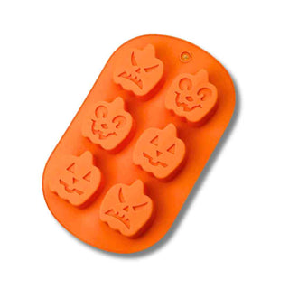 Jack-O-Lantern Halloween Chocolate Mold -  - copy-of-7-cavity-halloween-chocolate-mold - silicone - The Sugar Art