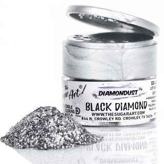 Black Edible Glitter - FDA & Kosher - black-edible-glitter - black edible glitter, Diamond, edible glitter, edible glitter for cakes, edible glitter for chocolate, edible glitter for cookies, edible glitter spray, FDA, Food Grade, food grade glitter, food safe glitter, GOLD EDIBLE GLITTER, Kosher, paint, spray - The Sugar Art