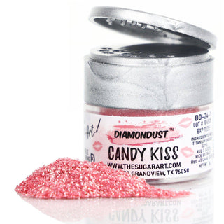 Candy Kiss Edible Glitter - Edible Glitter - bright-pink-edible-glitter - diamondust edible glitter, edible glitter, edible glitter for cakes, edible glitter for chocolate, edible glitter for cookies, edible glitter for drinks, edible glitter spray, Food Grade, food grade glitter, food safe glitter, glitter covered strawberries, pink edible glitter - The Sugar Art