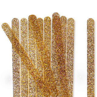 24 Chunky Gold Glitter Popsicle Sticks - Popsicle Stick - 24-chunky-gold-glitter-popsicle-sticks -  - The Sugar Art