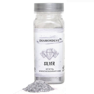 Silver Edible Glitter - Edible Glitter - silver-edible-glitter - edible glitter, edible glitter for cakes, edible glitter for chocolate, edible glitter for cookies, edible glitter spray, Food Grade, food grade glitter, silver edible glitter, spray, top seller - The Sugar Art