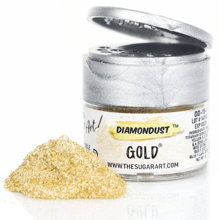 Gold Edible Glitter - FDA & Kosher - gold-edible-glitter-food-grade - edible glitter, edible glitter for cakes, edible glitter for chocolate, edible glitter for cookies, edible glitter for drinks, edible glitter spray, food grade glitter, food safe glitter, glitter covered strawberries, GOLD EDIBLE GLITTER - The Sugar Art