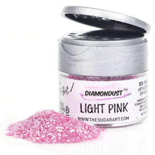 Light Pink Edible Glitter - Edible Glitter - light-pink-edible-glitter-food-grade - diamondust edible glitter, edible glitter, edible glitter for cakes, edible glitter for chocolate, edible glitter for cookies, edible glitter spray, glitter covered strawberries, pink edible glitter - The Sugar Art