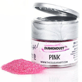 Pink Edible Glitter - Edible Glitter - bright-pink-edible-glitter-1 - diamondust edible glitter, edible glitter, edible glitter for cakes, edible glitter for chocolate, edible glitter for cookies, edible glitter spray, food grade glitter, food safe glitter, glitter covered strawberries, pink edible glitter - The Sugar Art