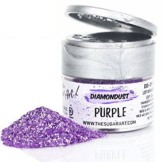 Purple Edible Glitter - Edible Glitter - purple-edible-glitter-food-grade - diamondust edible glitter, edible glitter, edible glitter for cakes, edible glitter for chocolate, edible glitter for cookies, edible glitter for drinks, edible glitter spray, FDA, food grade glitter, food safe glitter, glitter covered strawberries, purple edible glitter - The Sugar Art