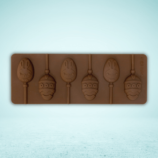 Easter Chocolate Pop Mold - Brown -  - easter-chocolate-pop-mold-brown - silicone - The Sugar Art