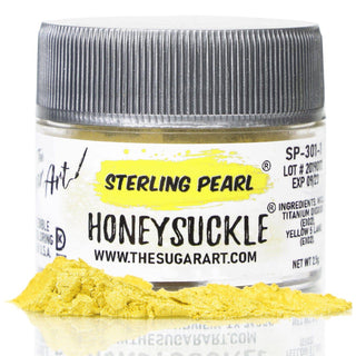 Honeysuckle Luster Dust - Edible Luster Dust - honeysuckle-edible-luster-dust - best luster dust for cakes and cookies, chocolate coloring, edible luster dust, food grade luster dust, luster dust, luster dust for cakes, luster dust for chocolate, luster dust for cookies, luster dust for cookies and cakes, sterling pearl, yellow luster dust - The Sugar Art