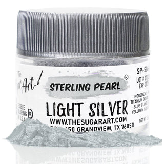 Light Silver - Edible Luster Dust - light-silver - best luster dust for cakes and cookies, edible luster dust, food grade luster dust, luster dust, luster dust for cakes, luster dust for chocolate, luster dust for cookies, luster dust for cookies and cakes, silver luster dust, sterling pearl - The Sugar Art