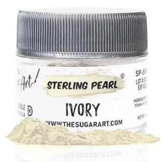 Ivory Luster Dust - Edible Luster Dust - ivory-luster-dust - best luster dust for cakes and cookies, edible luster dust, food grade luster dust, luster dust, luster dust for cakes, luster dust for chocolate, luster dust for cookies, luster dust for cookies and cakes, sterling pearl - The Sugar Art