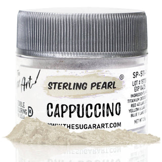 Cappuccino Luster Dust - Edible Luster Dust - cappuccino-luster-dust - best luster dust for cakes and cookies, chocolate coloring, edible luster dust, food grade luster dust, luster dust, luster dust for cakes, luster dust for chocolate, luster dust for cookies, luster dust for cookies and cakes, sterling pearl - The Sugar Art