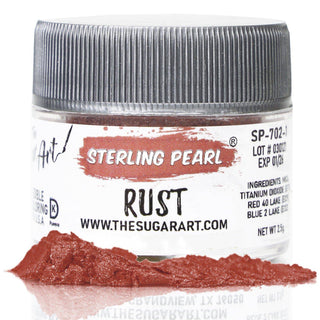 Rust Luster Dust - Edible Luster Dust - rust-luster-dust - best luster dust for cakes and cookies, chocolate coloring, edible luster dust, food grade luster dust, luster dust, luster dust for cakes, luster dust for chocolate, luster dust for cookies, luster dust for cookies and cakes, sterling pearl - The Sugar Art