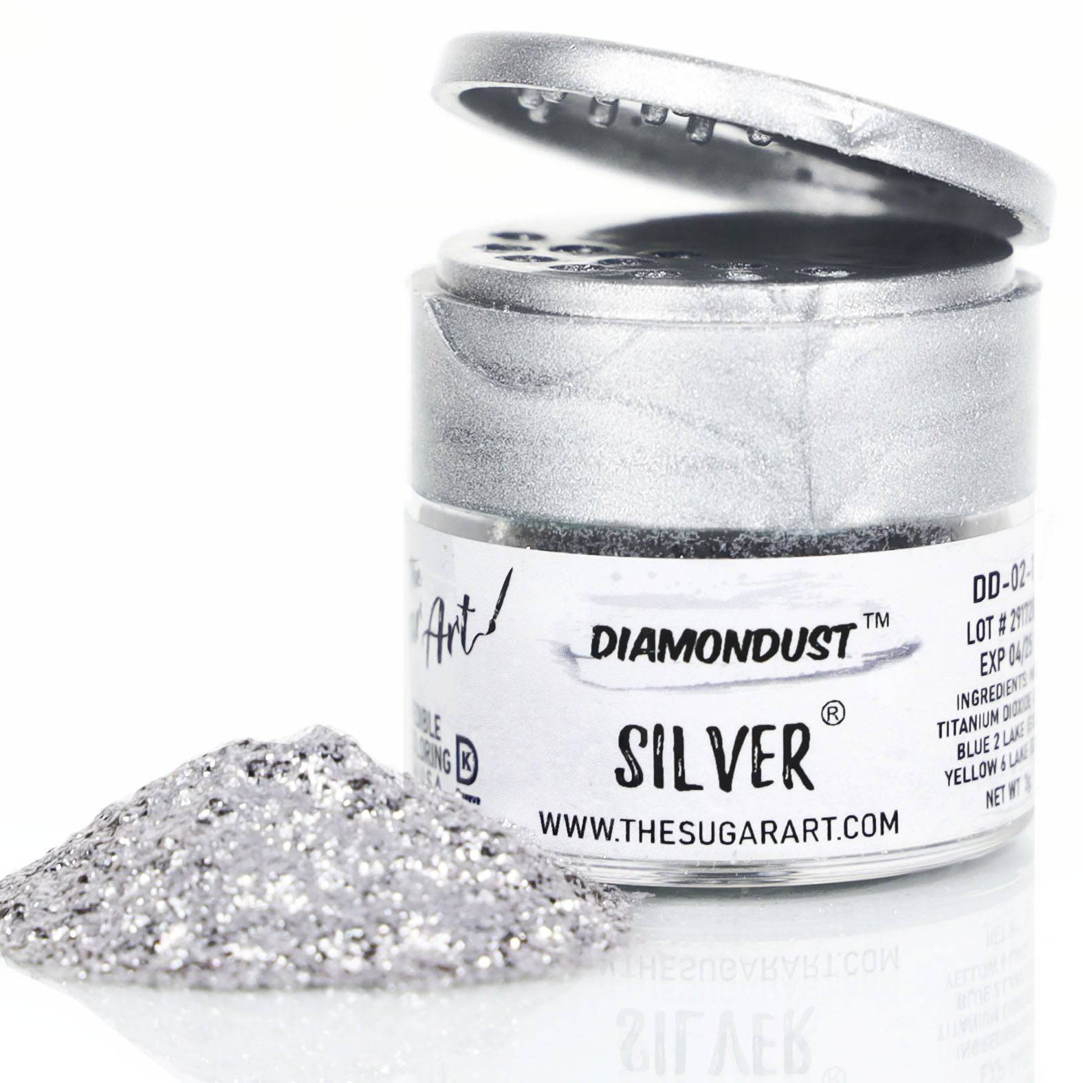 Silver Edible Glitter Flakes – Layer Cake Shop