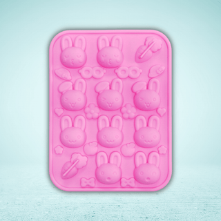 Funny Bunny Mold - Pink -  - funny-bunny-mold-pink - silicone - The Sugar Art