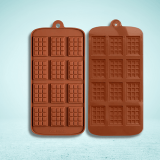 Mini Chocolate Bar Mold -  - mini-chocolate-bar-mold-brown - silicone - The Sugar Art