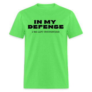 In My Defense T-Shirt (Unisex) - Unisex Classic T-Shirt | Fruit of the Loom 3930 - in-my-defense-t-shirt-unisex - Eco-Friendly Tees, SPOD, t-shirt, t-shirts, Women - The Sugar Art