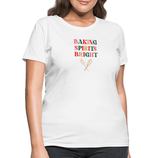 Baking Spirits Bright T-Shirt (Women's) - Women's T-Shirt | Fruit of the Loom L3930R - baking-spirits-bright-t-shirt-womens - Eco-Friendly Tees, SPOD, t-shirt, t-shirts, Women - The Sugar Art