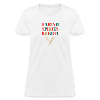 Baking Spirits Bright T-Shirt (Women's) - Women's T-Shirt | Fruit of the Loom L3930R - baking-spirits-bright-t-shirt-womens - Eco-Friendly Tees, SPOD, t-shirt, t-shirts, Women - The Sugar Art