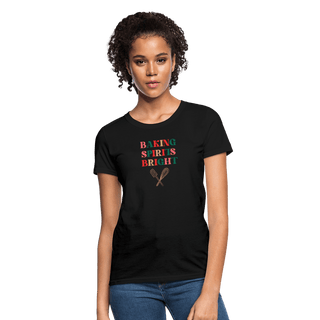 Baking Spirits Bright T-Shirt (Women's) - Women's T-Shirt | Fruit of the Loom L3930R - baking-spirits-bright-t-shirt-womens - Eco-Friendly Tees, SPOD, t-shirt, t-shirts, Women - The Sugar Art