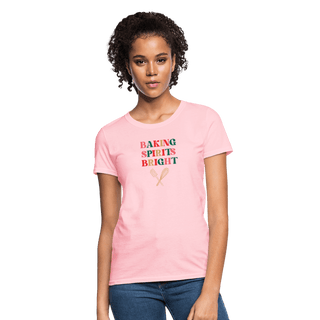 Baking Spirits Bright T-Shirt (Women's) - Women's T-Shirt | Fruit of the Loom L3930R - baking-spirits-bright-t-shirt-womens - Eco-Friendly Tees, SPOD, t-shirt, t-shirts, Women - The Sugar Art