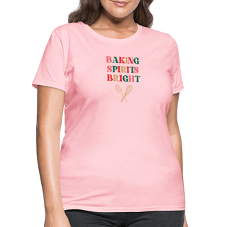 Baking Spirits Bright T-Shirt (Women's) - Women's T-Shirt | Fruit of the Loom L3930R - baking-spirits-bright-t-shirt-womens - Eco-Friendly Tees, SPOD, t-shirt, t-shirts, Women - The Sugar Art