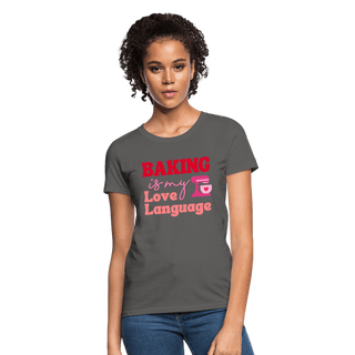 Baking Is My Love Language T-Shirt (Women's) - Women's T-Shirt | Fruit of the Loom L3930R - baking-is-my-love-language-t-shirt-womens - Eco-Friendly Tees, SPOD, t-shirt, t-shirts, Women - The Sugar Art